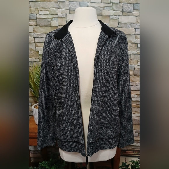 Emma James Blazer Zip Up Jacket Business Casual‎ Office Large - Picture 2 of 4